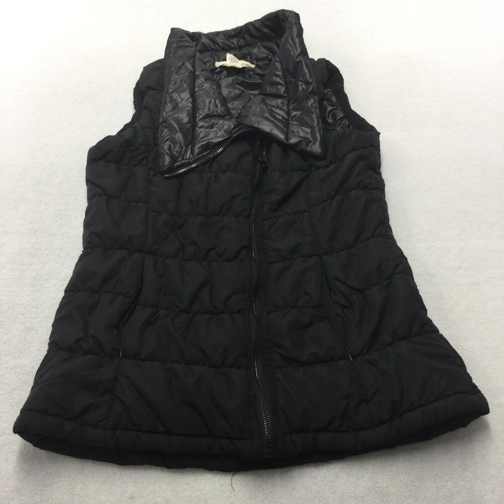 Workshop Republic Clothing Vest Womens Medium Black Quilted Full Zip Puffer